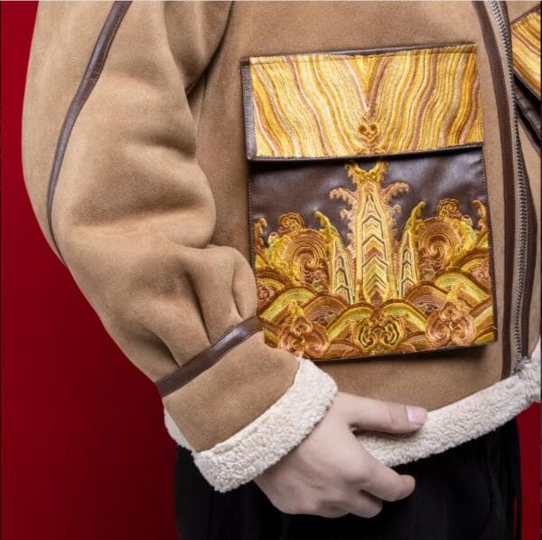 Seawater Wave Cliff Pattern Coat