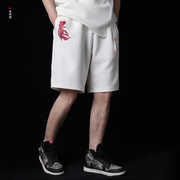 Carp leaping over the Dragon Gate Shorts - Image 3