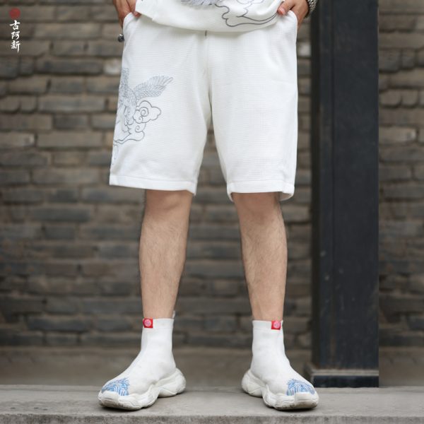 White Crane In The Clouds Shorts - Image 2