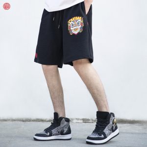 Lion Awakening Embroidery Shorts
