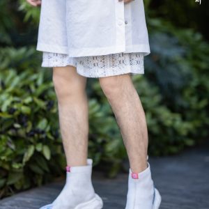 Lace hollow Bilayer Shorts