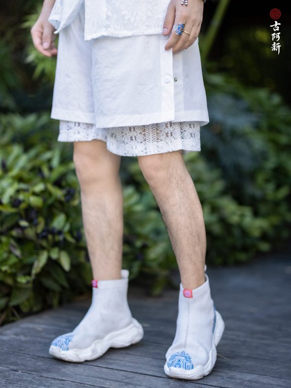Lace hollow Bilayer Shorts