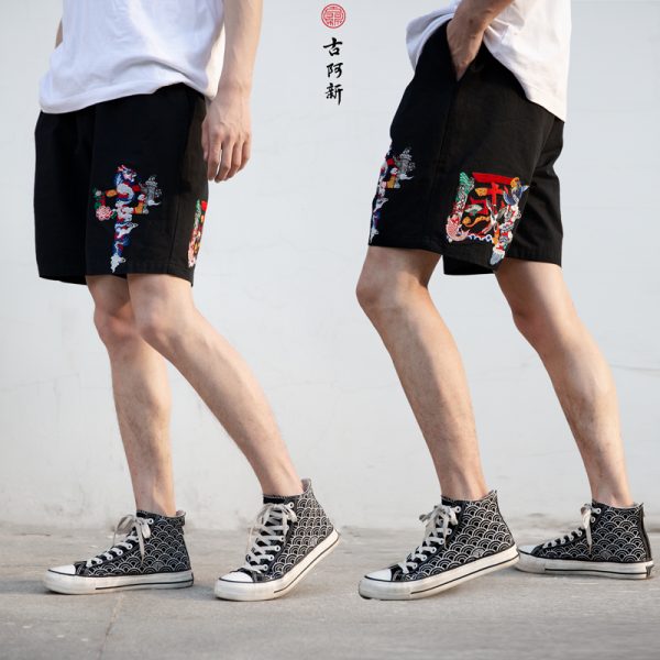 Chinese Brocade Totem Shorts - Image 5