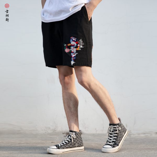Chinese Brocade Totem Shorts - Image 4