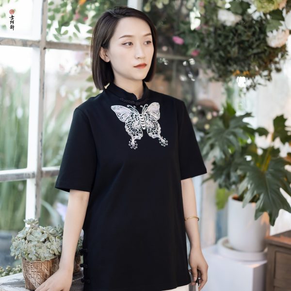 Butterfly traditional Chinese garments T shirt - Image 3