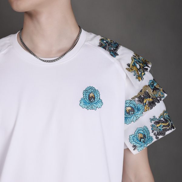 Dragon patterned glazed tile Shirt - Image 4