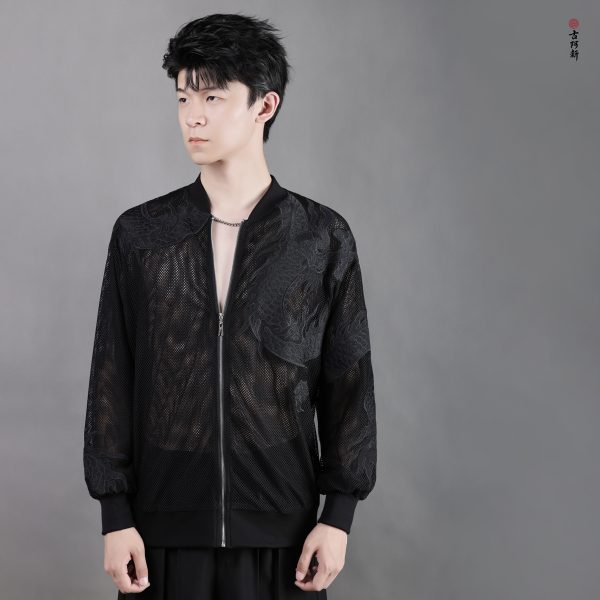 Black Dragon Hollow embroidery sunscreen clothing
