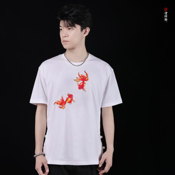 Pisces surround auspicious T shirt - Image 2